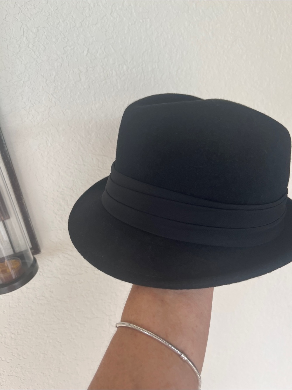 Black Classic Wool Fedora Hat - womanโs Accessories